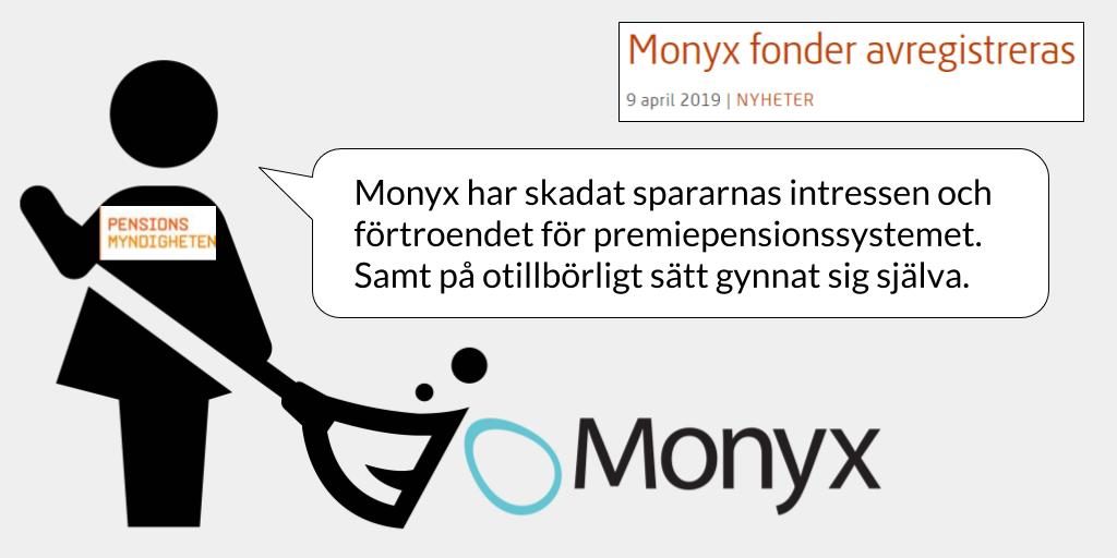 Pensionsmyndigheten sopar ut Monyx